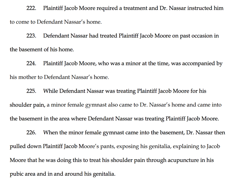 Illustration for article titled Gymnast Jacob Moore Becomes First Male Victim To File In Larry Nassar Lawsuit
